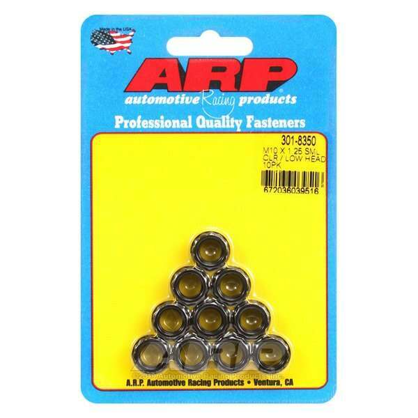 ARP M10 X 1.25 sml clr/low head 12pt nut kit - 301-8350