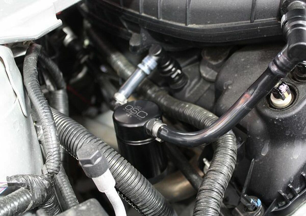 J&L 3014P-B 2011-2017 Mustang 3.7L V6 3.0 Passenger Side Oil Separator (Black Anodized)