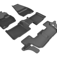 3D MAXpider 2015-2016 Ford Explorer Kagu 1st & 2nd & 3rd Row Floormats - Black