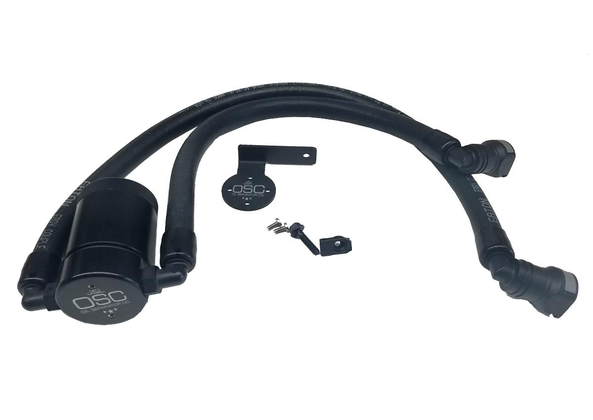 J&L 3016D-B 2011-2017 F150 5.0L/6.2L and 3.5L 2017+ Raptor Driver Side 3.0 Oil Separator (Black Anodized)