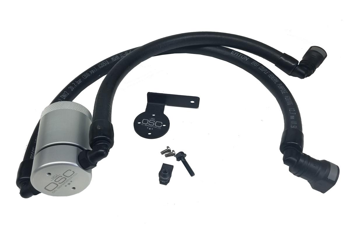 J&L 3016D-C 2011-2017 F150 5.0L/6.2L and 3.5L 2017+ Raptor Driver Side 3.0 Oil Separator (Clear Anodized)
