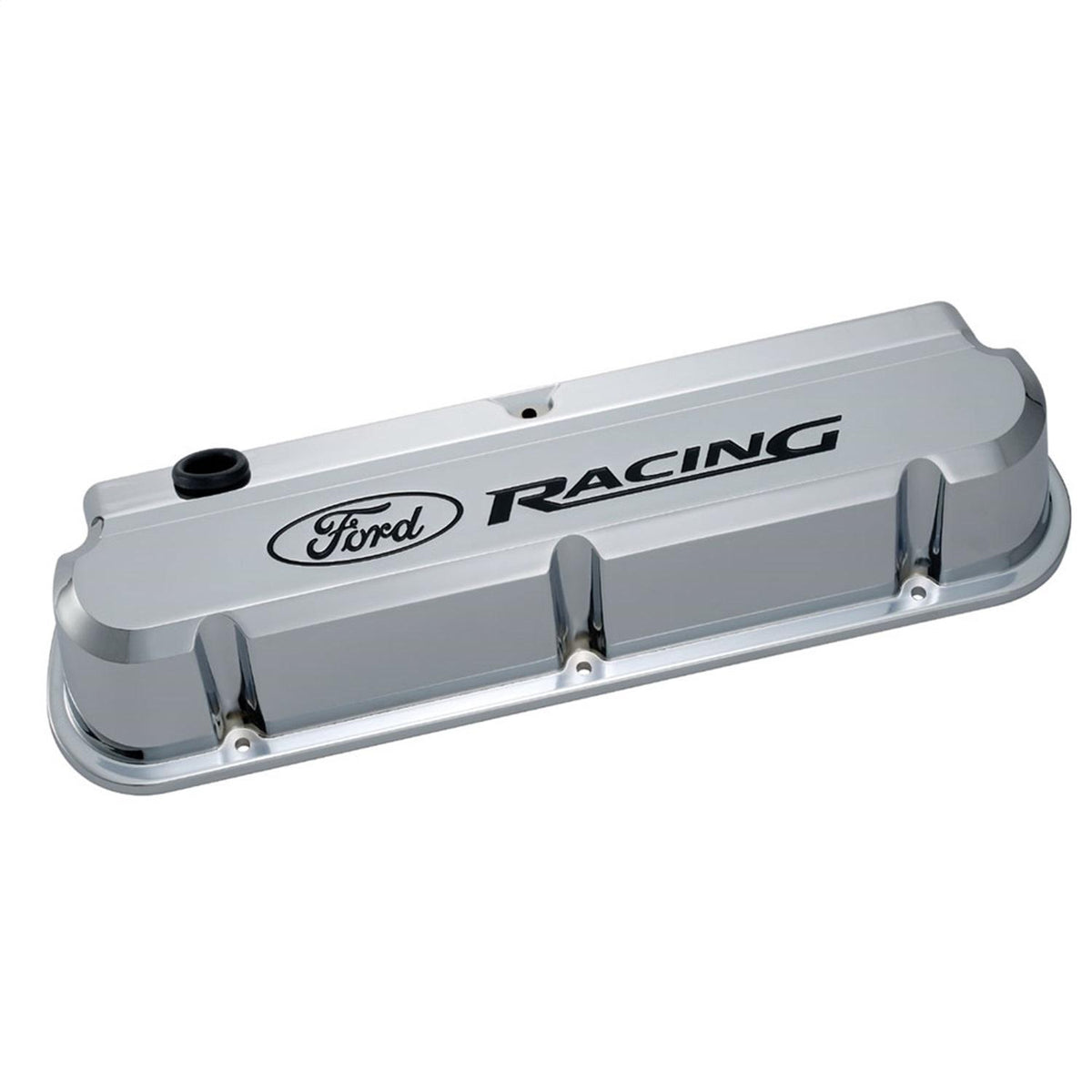 Ford Performance "Ford Racing" 289-351 Slant Edge Valve Cover - Chrome - 302-139