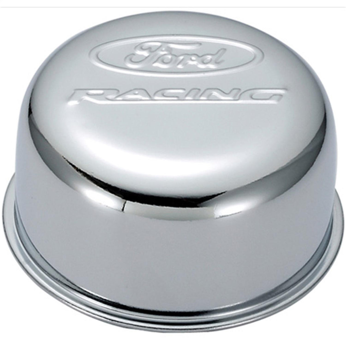 Ford Performance "Ford Racing" Logo Air breather Cap: Twist Type - Chrome - 302-200