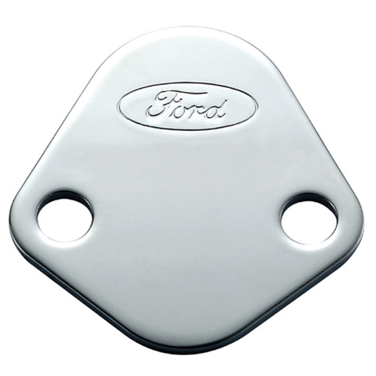 Ford Performance "Ford" Fuel Pump Blockoff Plate - Chrome - 302-290