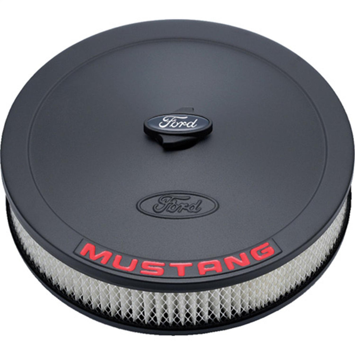 Ford Performance "Ford Mustang" Red Emblem  Air Cleaner Kit - Black - 302-362
