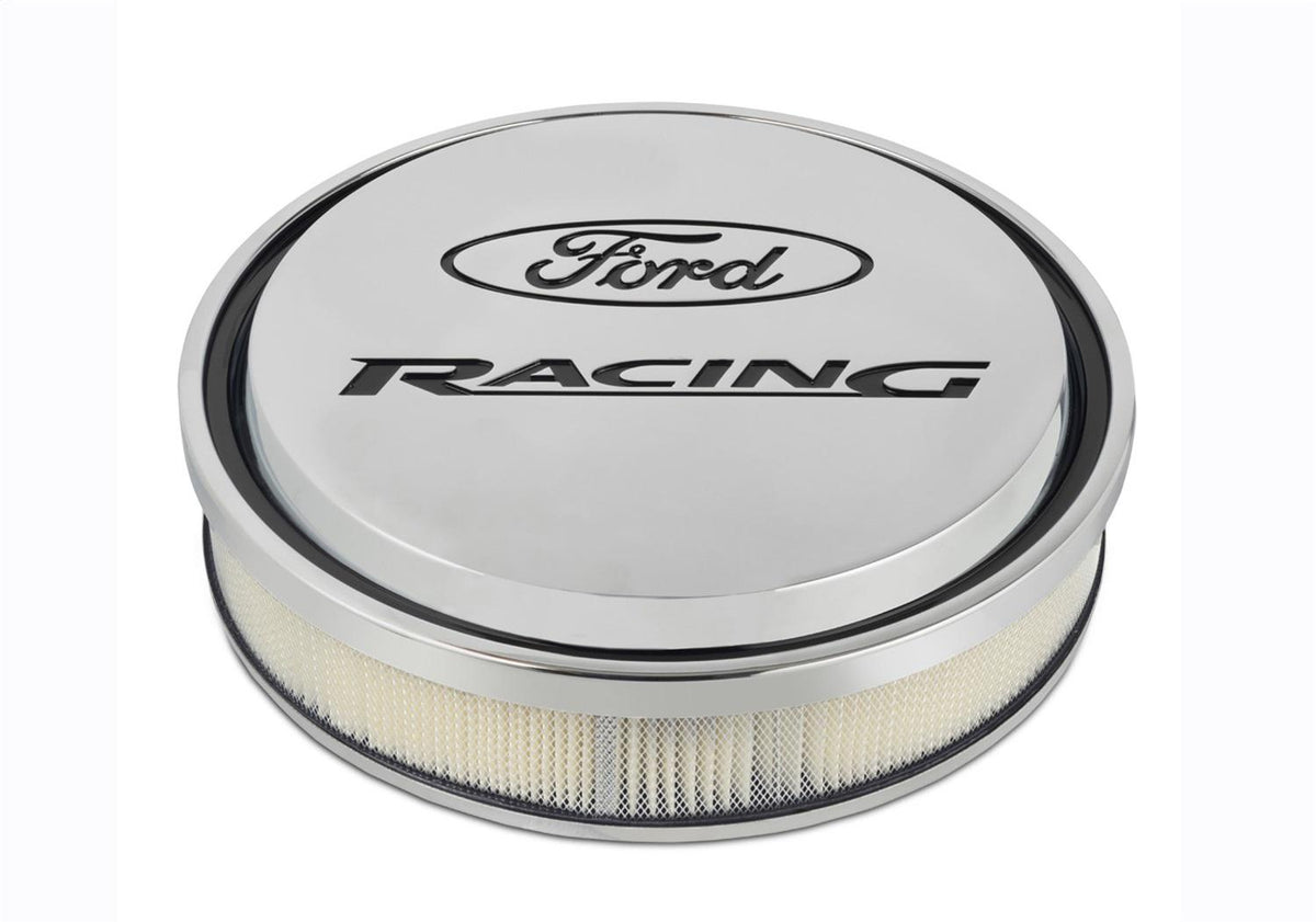 Ford Performance "Ford Racing" Slant Edge Air Cleaner - Polished - 302-383