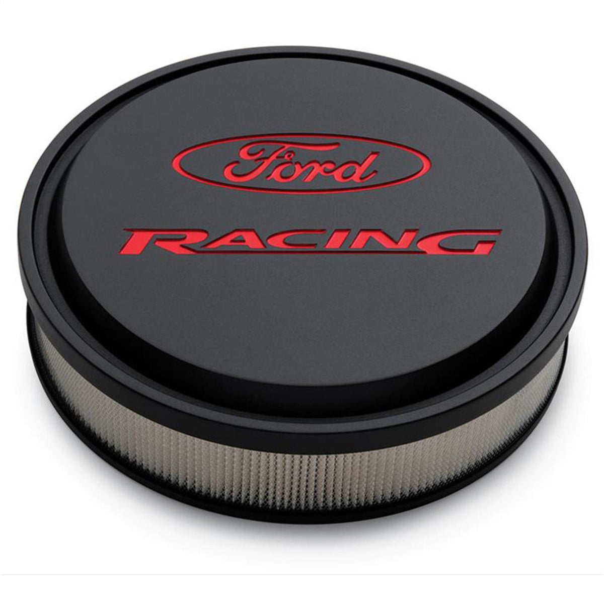 Ford Performance "Ford Racing" Slant Edge Air Cleaner - Black / Red - 302-385