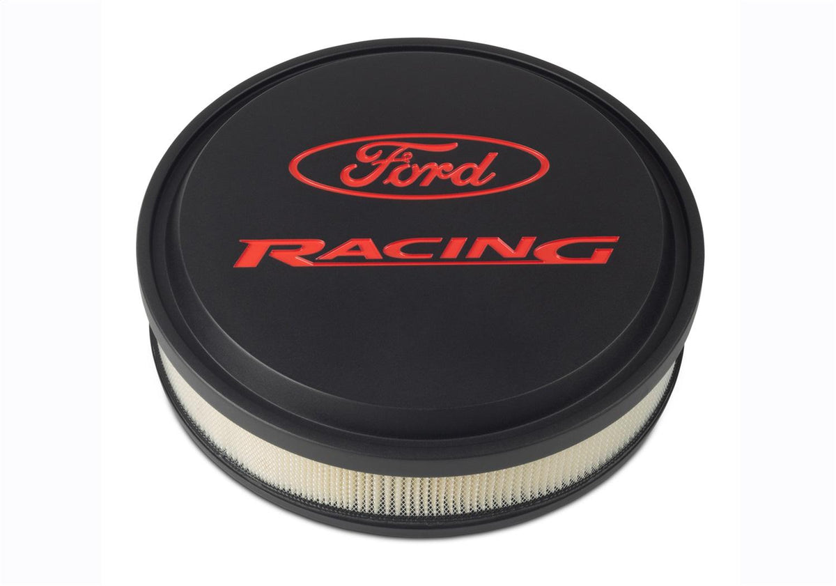 Ford Performance "Ford Racing" Slant Edge Air Cleaner - Black / Red - 302-385
