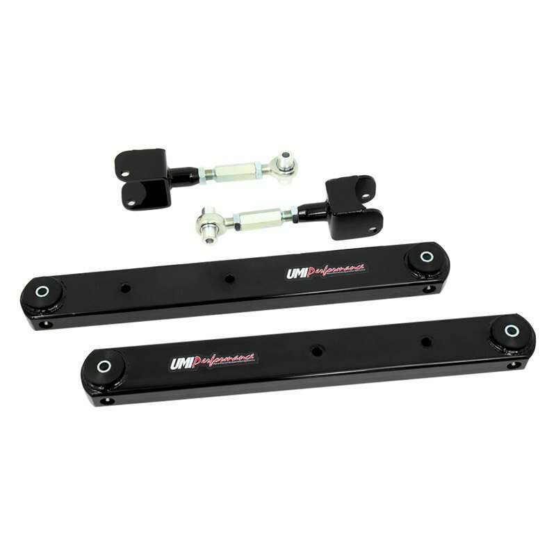 UMI Performance 1978-1988 GM G-Body Rear Control Arm Kit, Fully Boxed Lowers, Adjustable Uppers - 302117-B