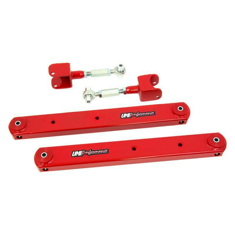 UMI Performance 1978-1988 GM G-Body Rear Control Arm Kit, Fully Boxed Lowers, Adjustable Uppers - 302117-R