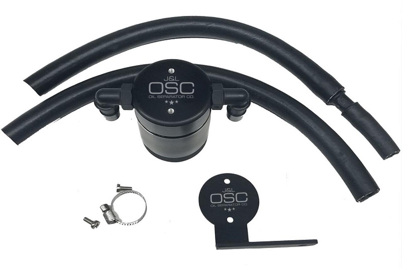 J&L Oil Separator 3.0 Front, Black Anodized  (2013-18 Focus ST) - 3021F-B