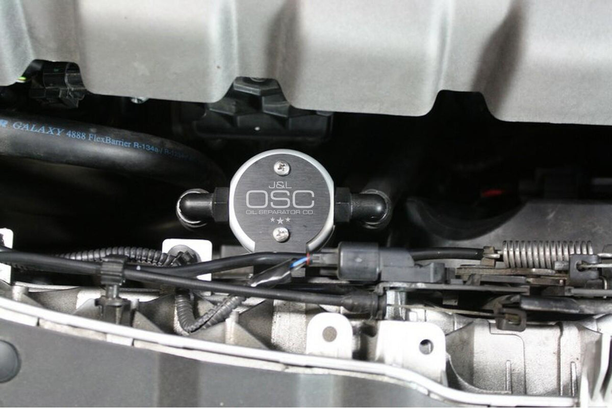 J&L Oil Separator 3.0 Front, Clear Anodized  (2013-18 Focus ST) - 3021F-C