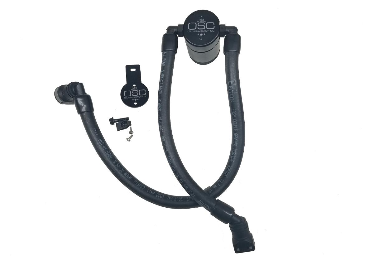 J&L 3023P-B 2010-2017 Taurus SHO 3.0 Passenger Side Oil Separator (Black Anodized)