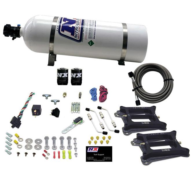 Nitrous Express Dual/4150/Alcohol (50-100-150-200-250-300Hp) With 15Lb Bottle - 30245-15
