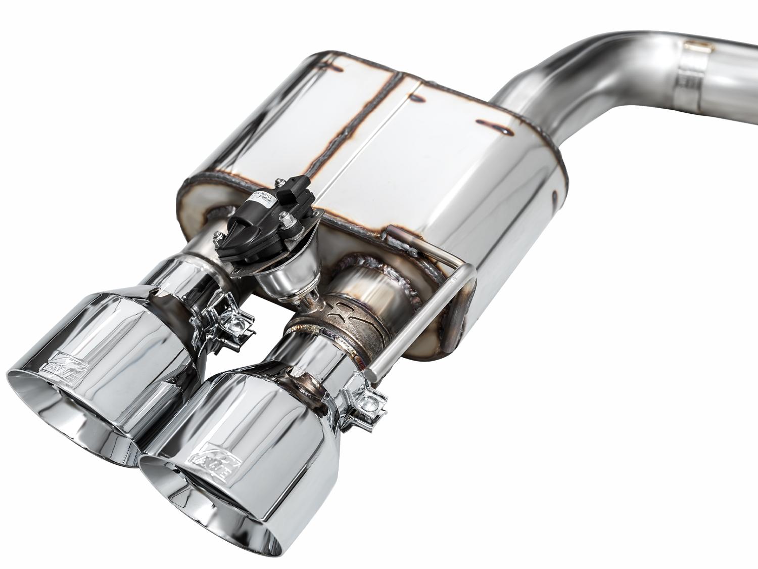 AWE SwitchPath Exhaust - Chrome Silver Tips (2021-2023 Mustang Mach 1) - 3025-42551