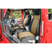 Rugged Ridge Seat Cover Kit Front Neoprene Black/Tan; 11-18 Jeep Wrangler Jk - 13215.04