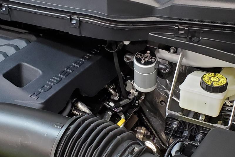 J&amp;L Oil Separator (Anodized Clear) 3.0 Passenger Side (2021-2025 Ford F-150 3.5L PowerBoost; 2022-2025 Ford Expedition) - 3028P-C