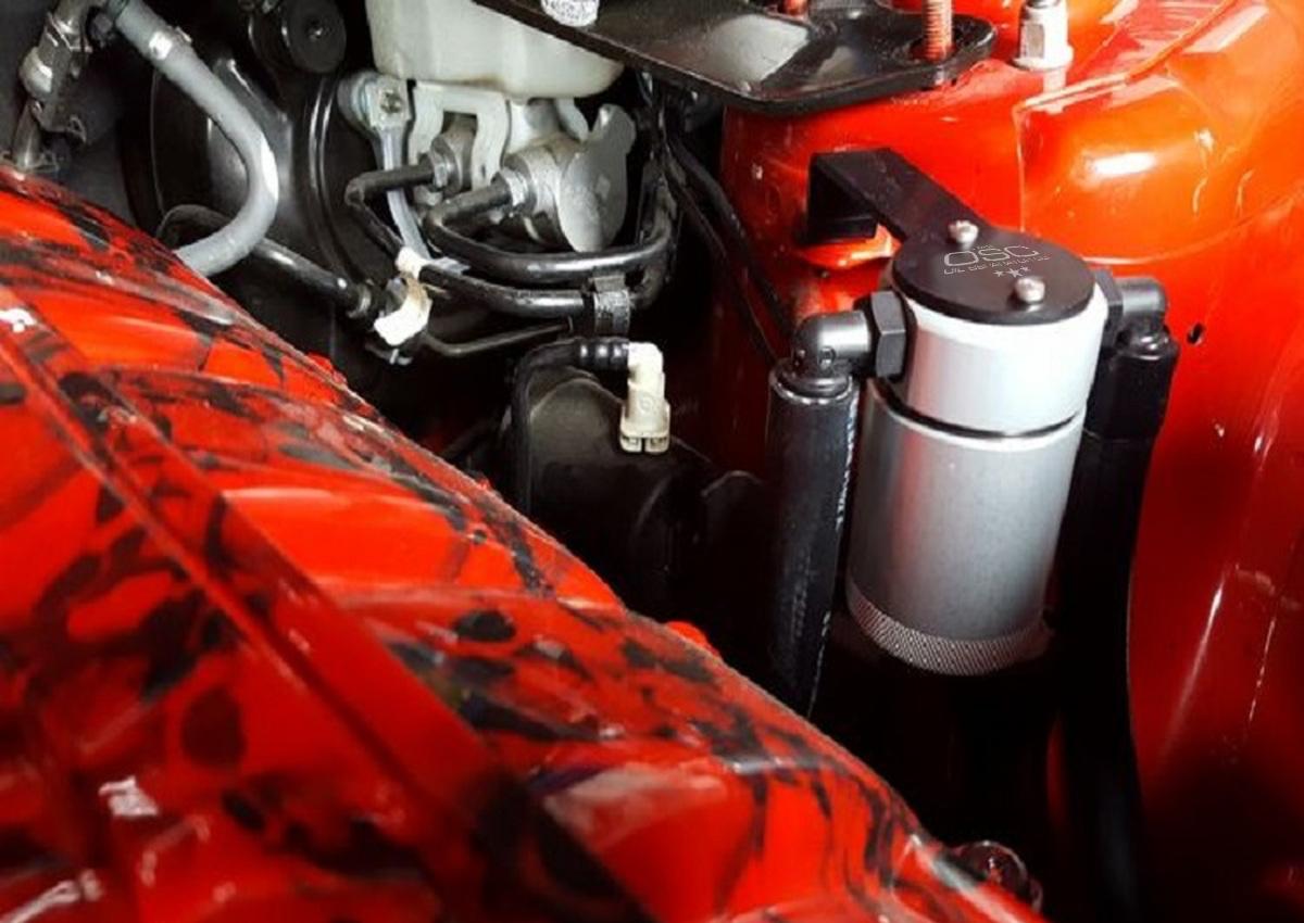 J&L 3029D-C 2015-2020 Mustang 2.3L Ecoboost Driver Side 3.0 Oil Separator (Clear Anodized)