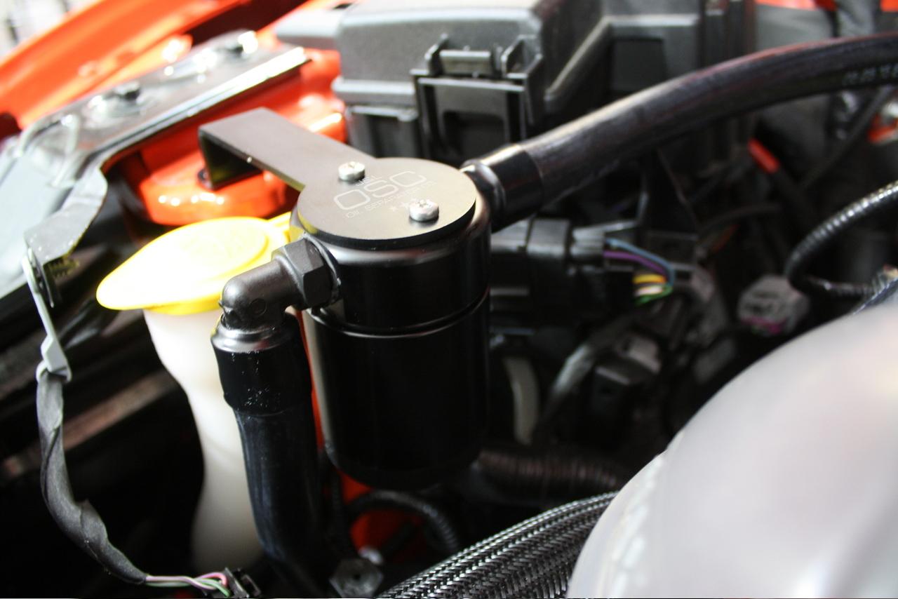 J&L 3.0 Oil Separator (Black Anodized/Remote Mount) (2015-2020 Mustang GT, GT350, Bullitt, Whipplecharged 5.0/5.2) - 3030P-B