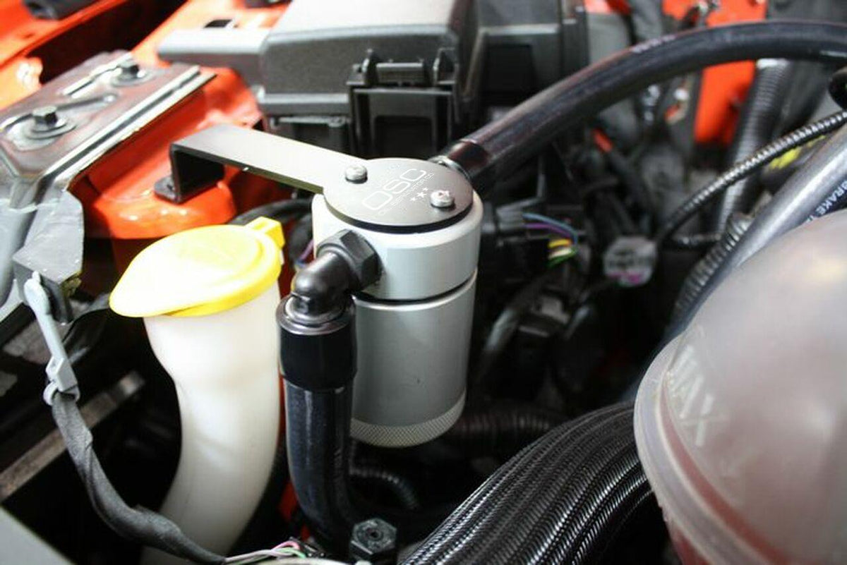 J&L 3.0 Oil Separator (Clear Anodized/Remote Mount) (2015-2020 Mustang GT, GT350, Bullitt, & Whipplecharged 5.0/5.2) - 3030P-C