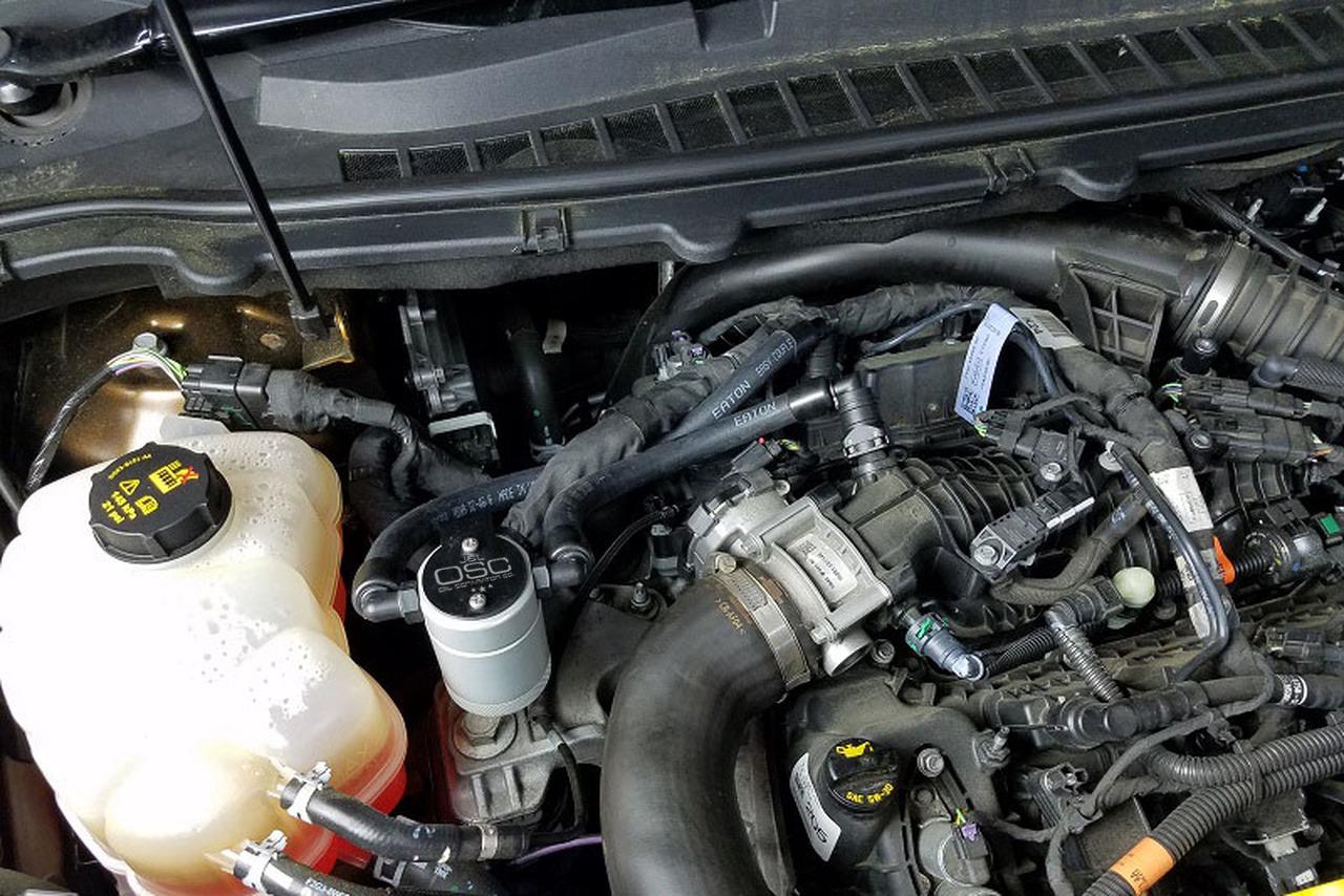 J&L 3031P-C 2015-2018 Edge Sport/ST, Lincoln MKX 3.0 Passenger Side Oil Separator (Clear Anodized)