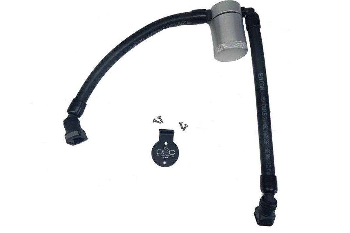 J&L Oil Separator 3.0 Driver Side, Clear Anodized (2005-2010 F-150 5.4L) - 3033D-C