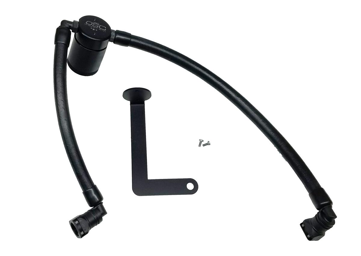 J&L 3035P-B 3.0 Oil Separator - Black Anodized (2010-2019 Ford Flex 3.5 Ecoboost) Passenger Side