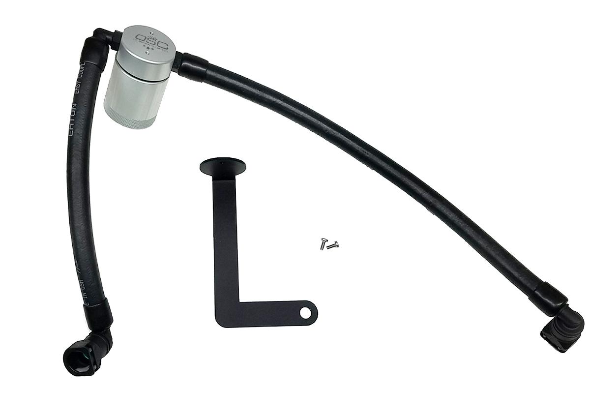 J&L 3035P-C 3.0 Oil Separator - Clear (2010-2019 Ford Flex 3.5 Ecoboost) Passenger Side