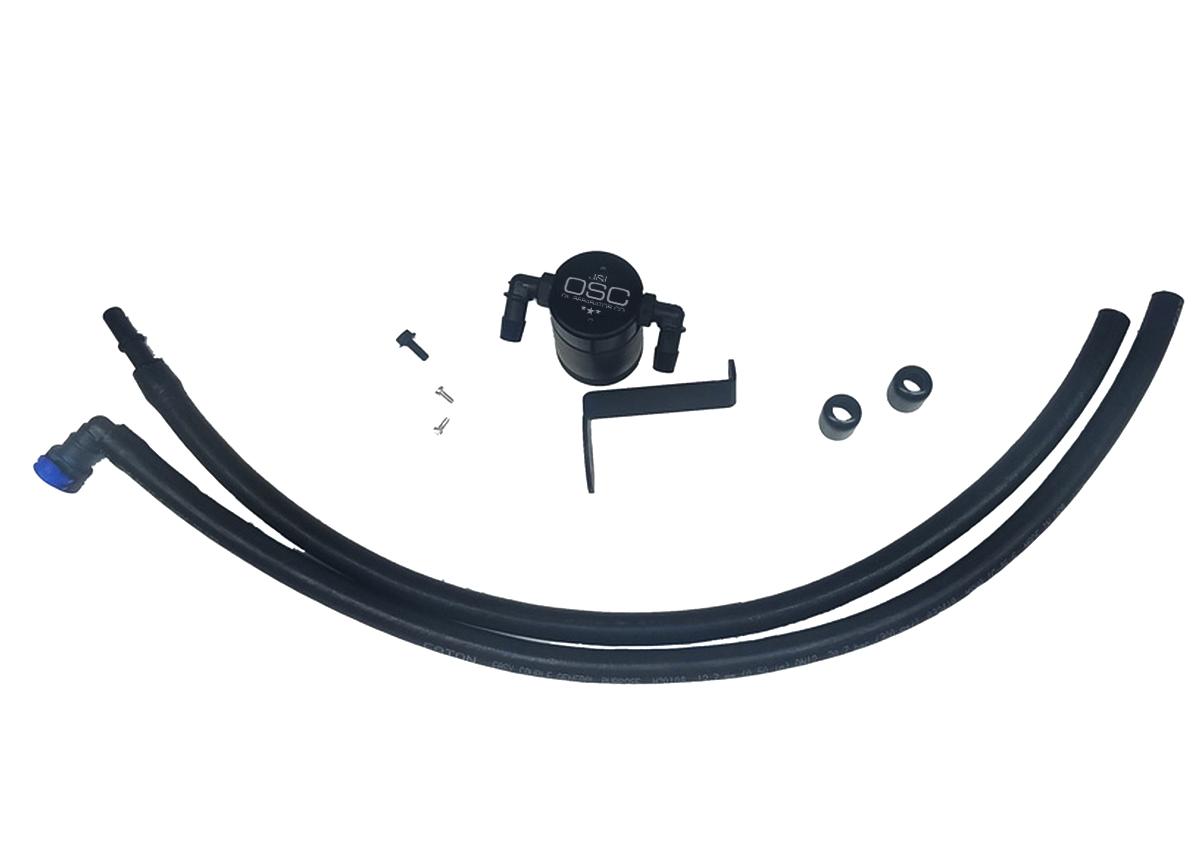 J&L 3037D-B 3.0 Oil Separator Drivers Side - Black Anodized (2019+ Ford Ranger 2.3L Ecoboost)