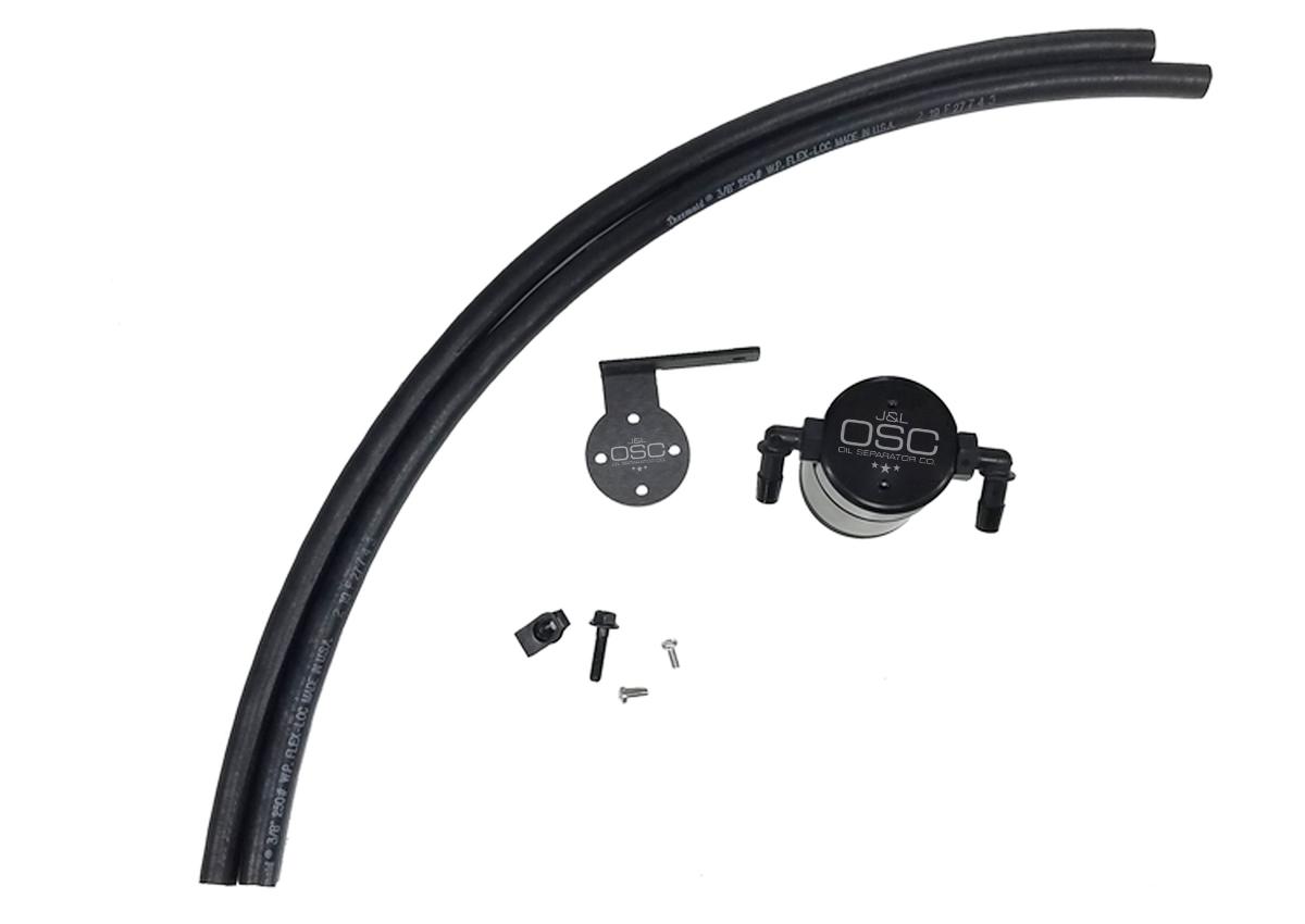 J&L 3038P-B 3.0 Oil Separator Passenger Side - Black Anodized (2013-2019 Ford Escape 2.0 EcoBoost)