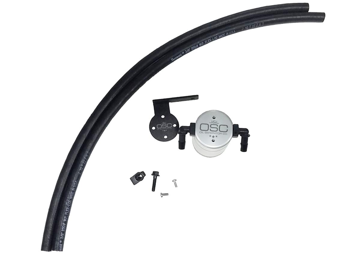 J&L 3038P-C 3.0 Oil Separator Passenger Side - Clear Anodized (2013-2019 Ford Escape 2.0 EcoBoost)