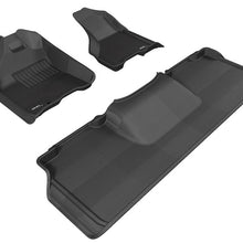 3D MAXpider 2010-2012 Dodge Ram 2500/3500 Mega Cab Kagu 1st & 2nd Row Floormats - Black