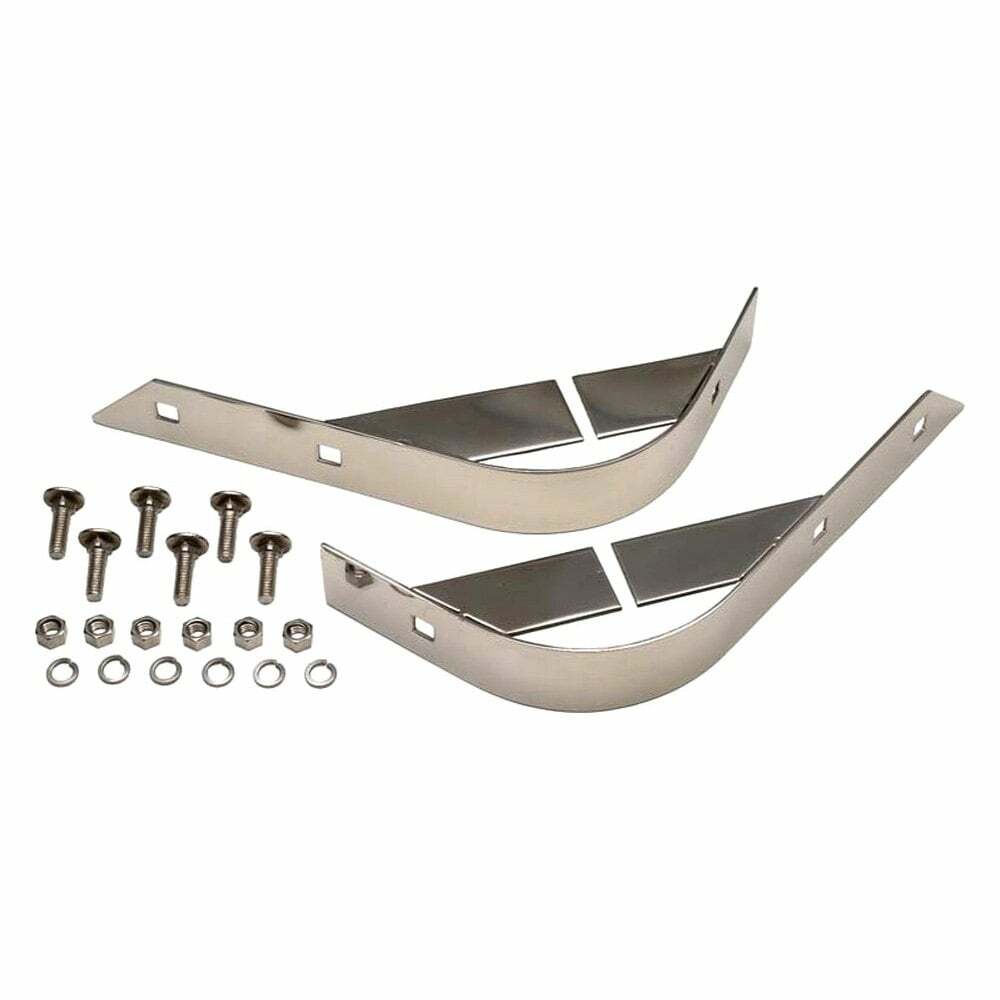 Kentrol Jeep CJ Rear Body Guard Pair 55-86 CJ Polished Silver - 30404
