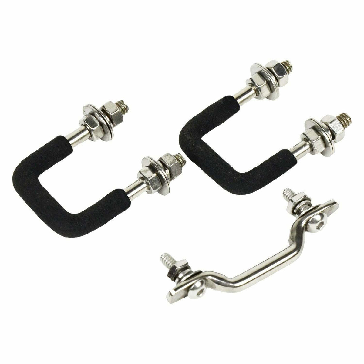 Kentrol Jeep CJ Windshield Tie Down Kit 55-86 CJ Polished Silver - 30411