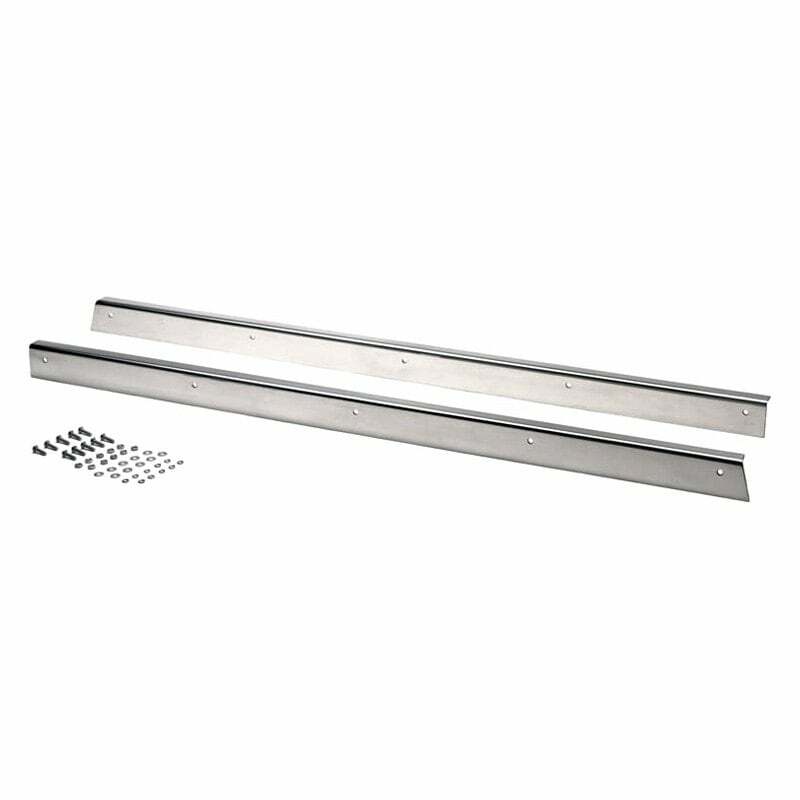 Kentrol Jeep CJ5 Rocker Guards Pair 55-83 CJ5 Polished Silver - 30413