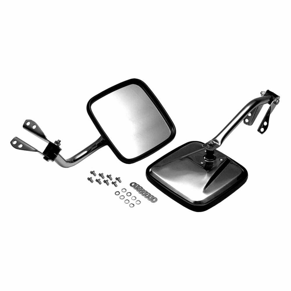 Kentrol Jeep CJ Mirror Kit Pair 55-86 CJ Polished Silver - 30417