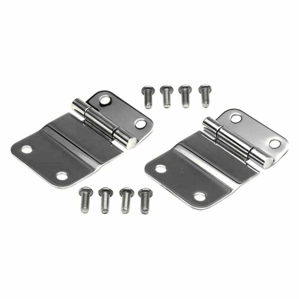 Kentrol Jeep CJ Tailgate Hinge Pair 76-86 CJ7 Polished Silver - 30419
