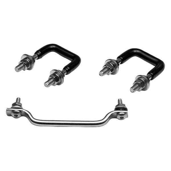 Kentrol Jeep YJ Windshield Tie Down Kit 87-95 Wrangler TJ Polished Silver - 30439