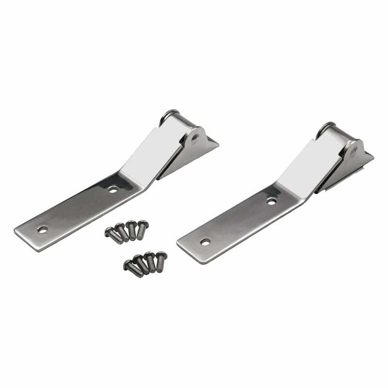 Kentrol Jeep YJ Tailgate Hinge Pair 87-95 Wrangler TJ Polished Silver - 30442