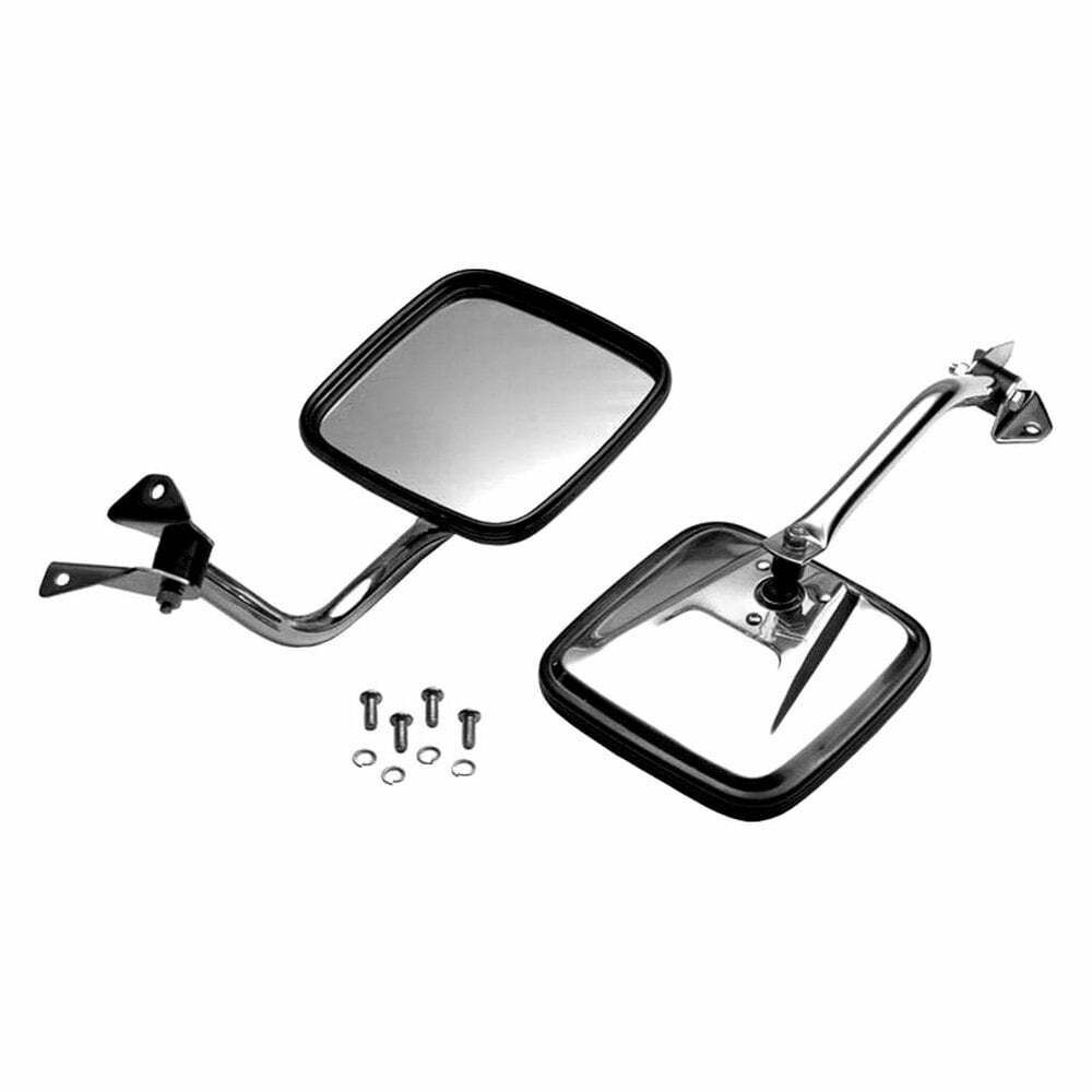 Kentrol Jeep YJ Mirror Kit Pair 87-95 Wrangler TJ Polished Silver - 30445