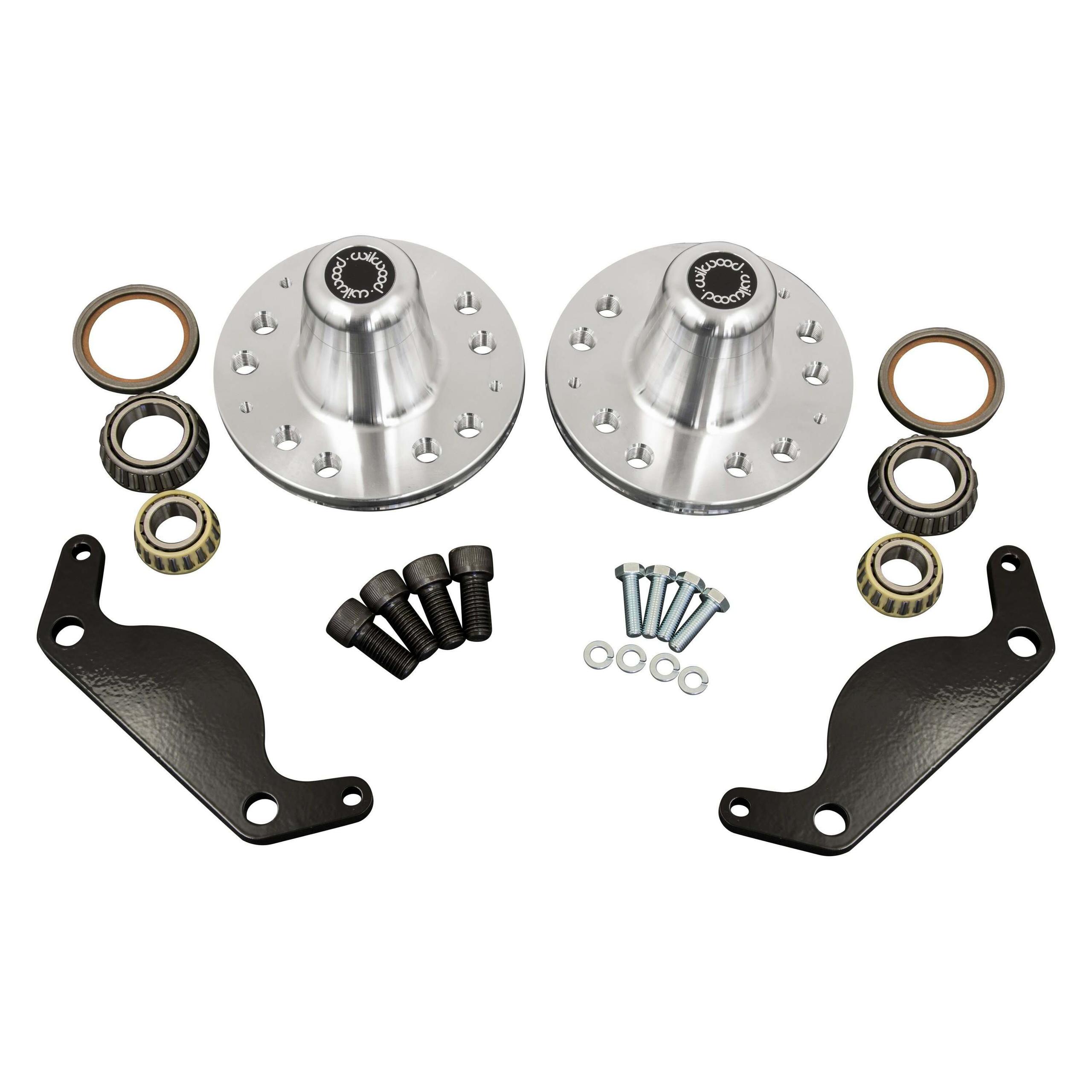 UMI Performance 1978-1988 GM G-Body C5/C6 Front Brake Conversion Hubs, Bearings, Bracket Kit - 304647