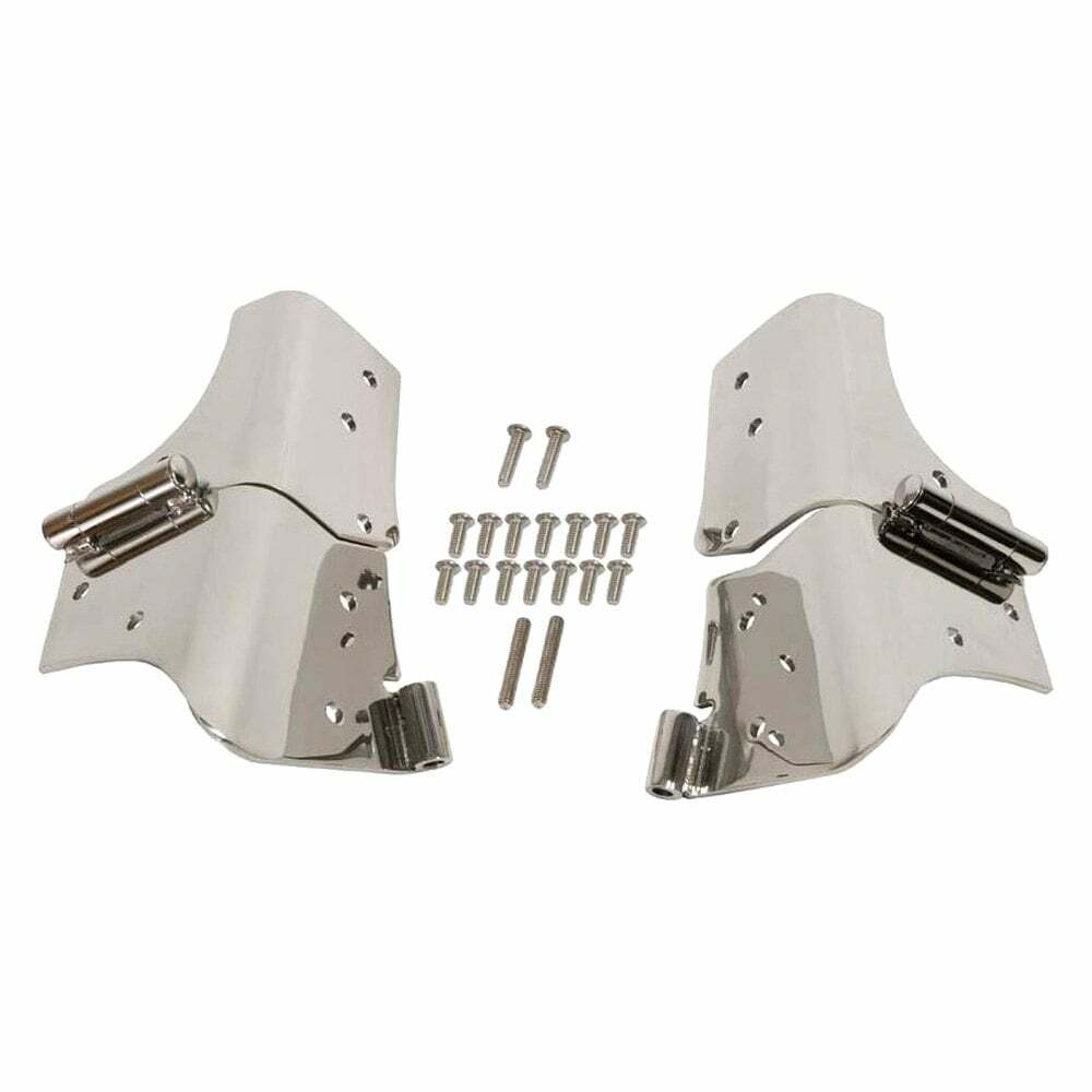 Kentrol Jeep TJ Windshield Hinge Pair 97-06 Wrangler TJ Polished Silver - 30477