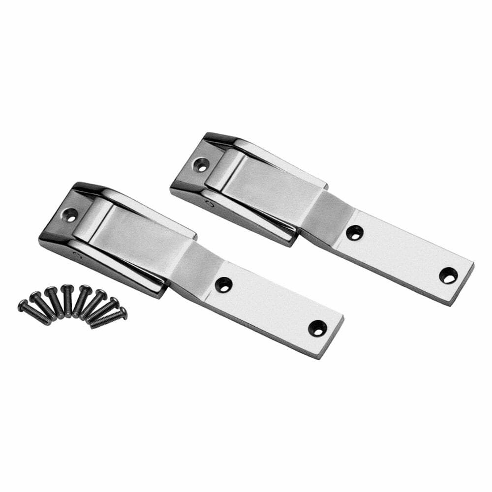 Kentrol Jeep TJ Tailgate Hinge Pair 97-04 Wrangler TJ Polished Silver - 30478