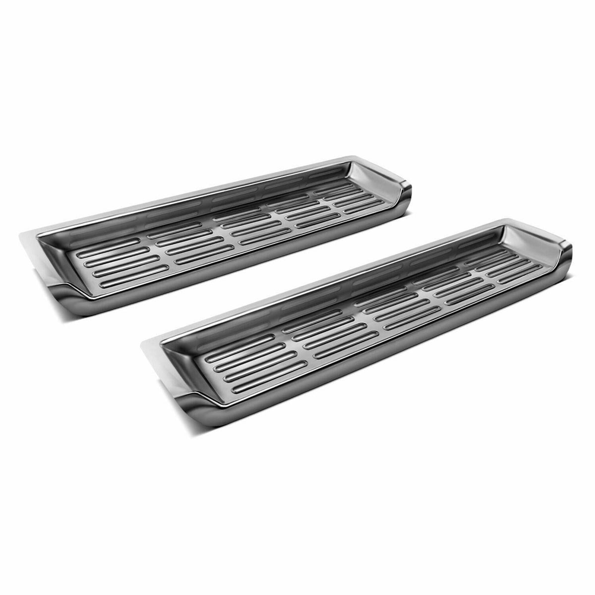 Kentrol Jeep TJ Side Steps Pair 97 Wrangler TJ-2000 Polished Silver - 30491