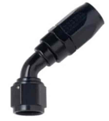 Fragola #4 X 45 Power Flow Hose End  Black - 104504-BL