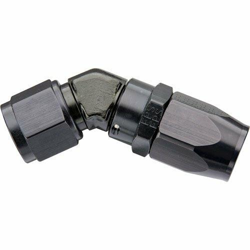Fragola #8 X 45 Low Profile Forged Hose End  Black - 104608-BL
