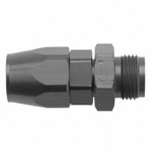 Fragola #6 Straight X 9/16 18  (6)  Hose End  Black - 180106-BL