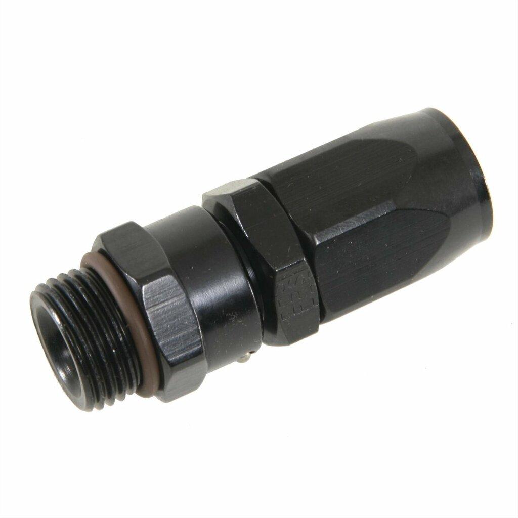 Fragola #8 Straight X  3/4-16  (8)  Hose End  Black - 180108-BL