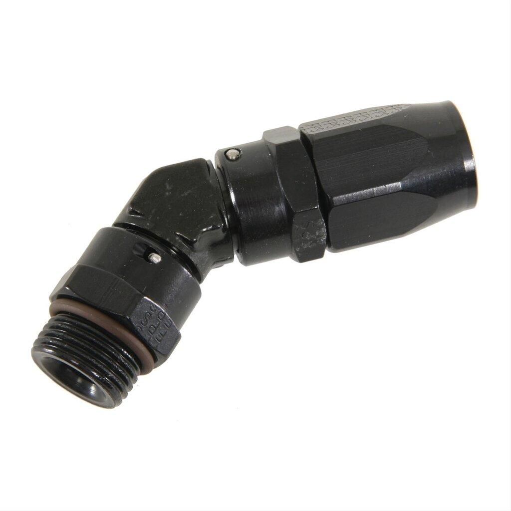 Fragola #10 X 45 X 3/4-16 (8)  Hose End  Black - 184509-BL