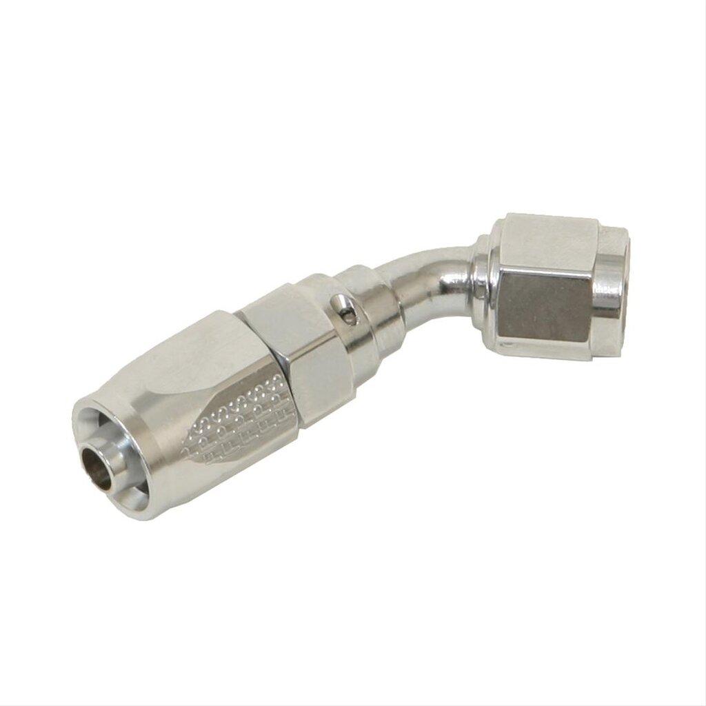 Fragola #6 X 45 Pro-Flow Hose End  Chrome - 224506-CH
